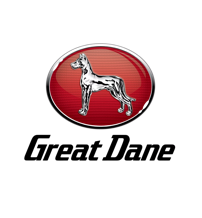 Logo features a sleek silver Great Dane on a vibrant red background, symbolizing strength, reliability, and energetic boldness.
