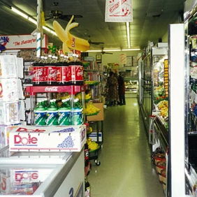 A cozy grocery store aisle filled with colorful products, evoking nostalgia and a sense of community and warmth.