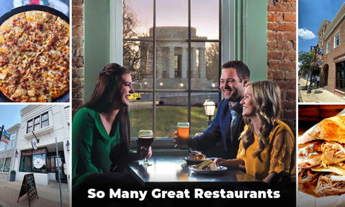 A warm collage of dining with friends, featuring drinks, food, and a restaurant view, evoking comfort and community.